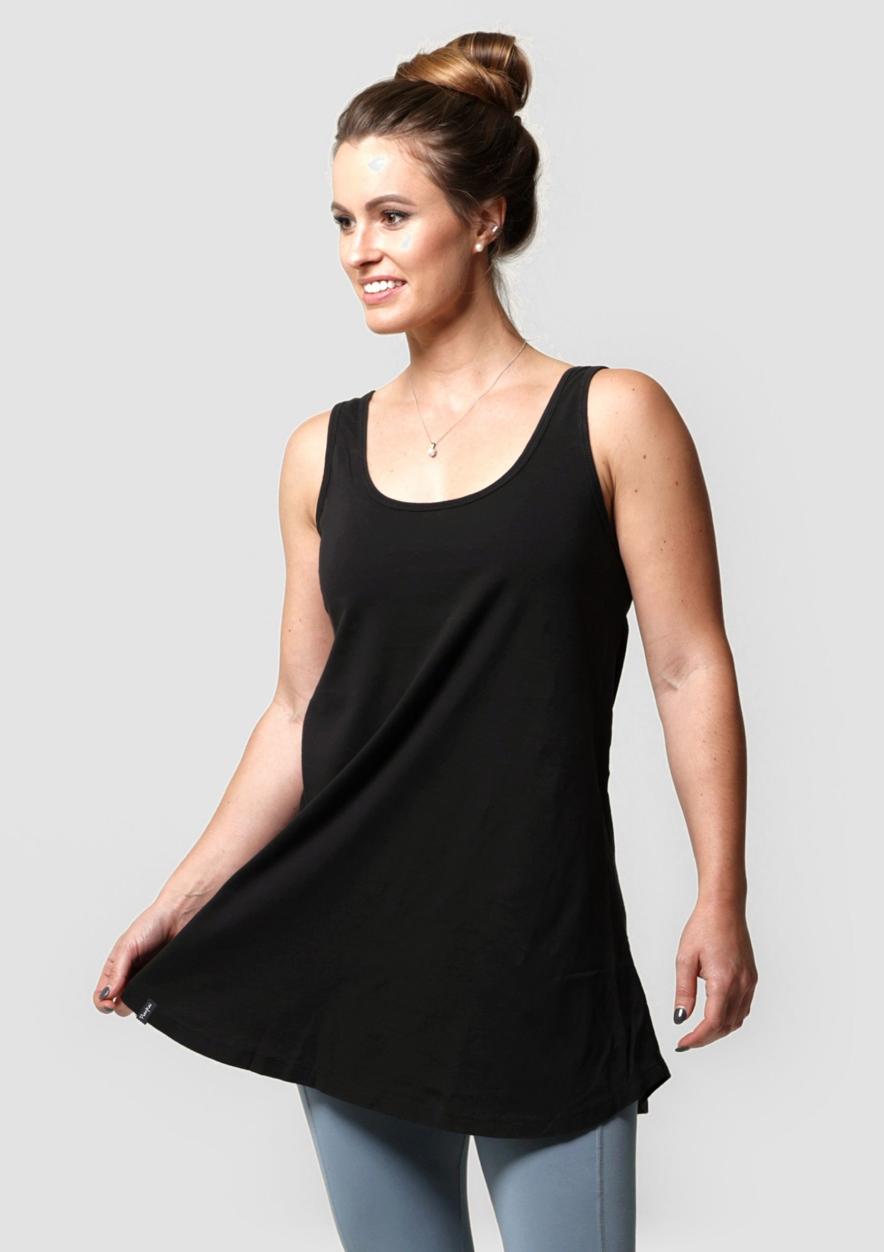 Texas-Grown Organic Cotton Tank Dress - Black