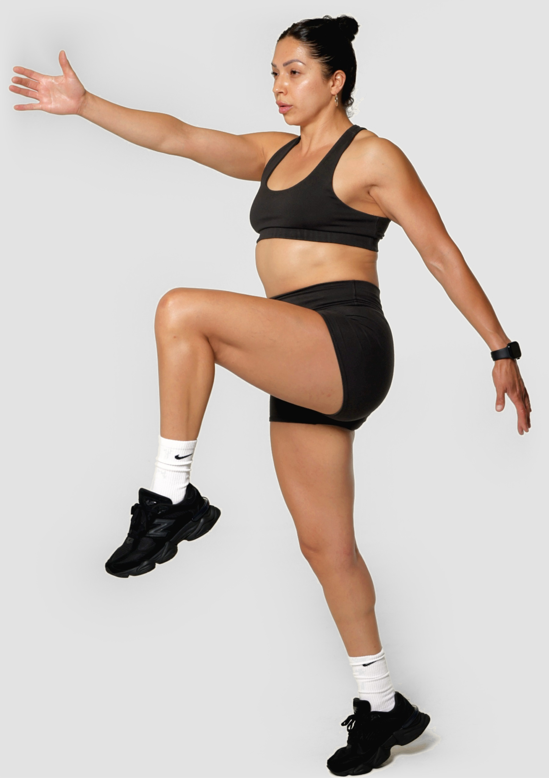 PureFlex Organic Cotton High Waist Shorts - Black