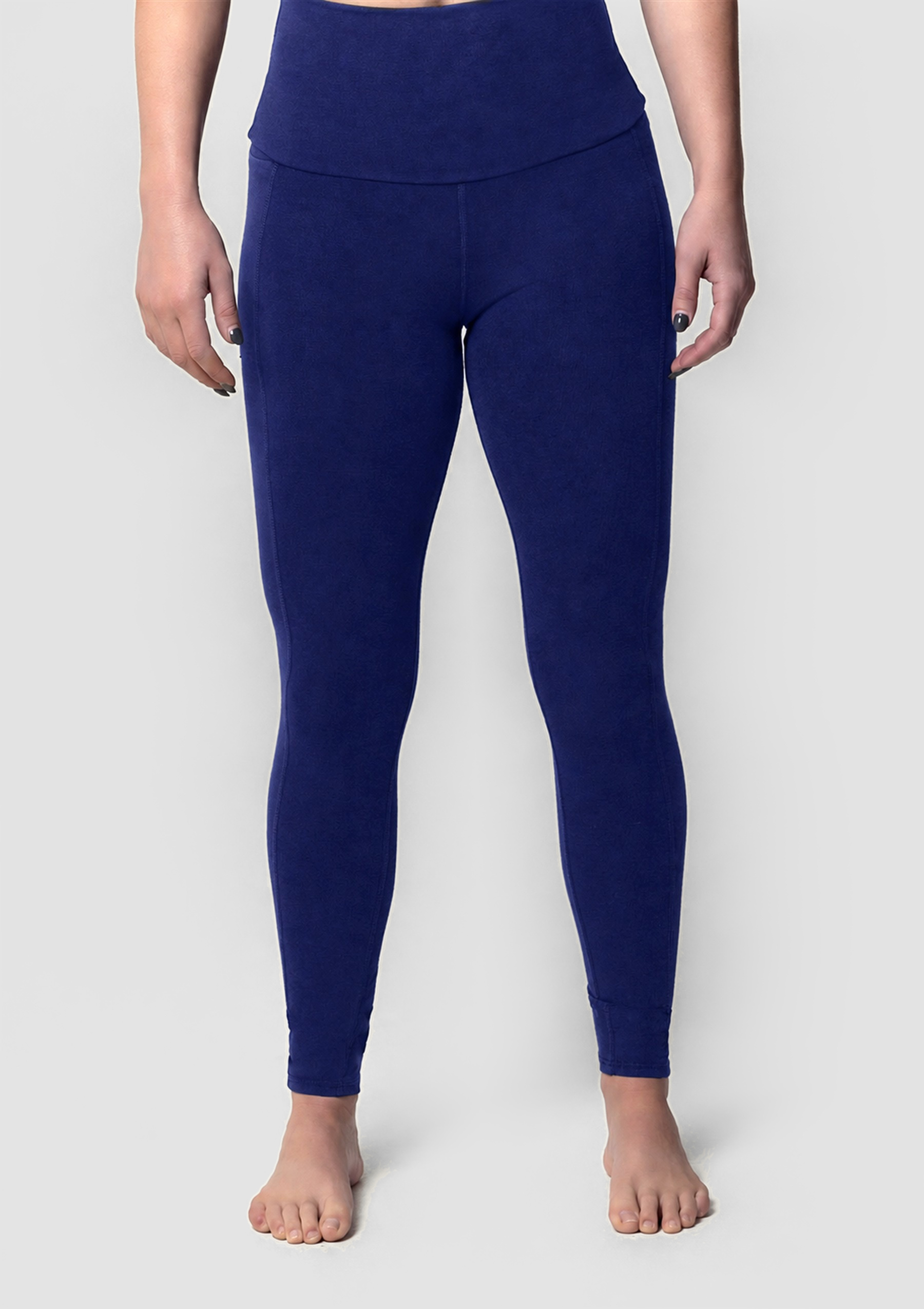 PureFlex Organic Cotton High Waist Leggings - Navy - front view