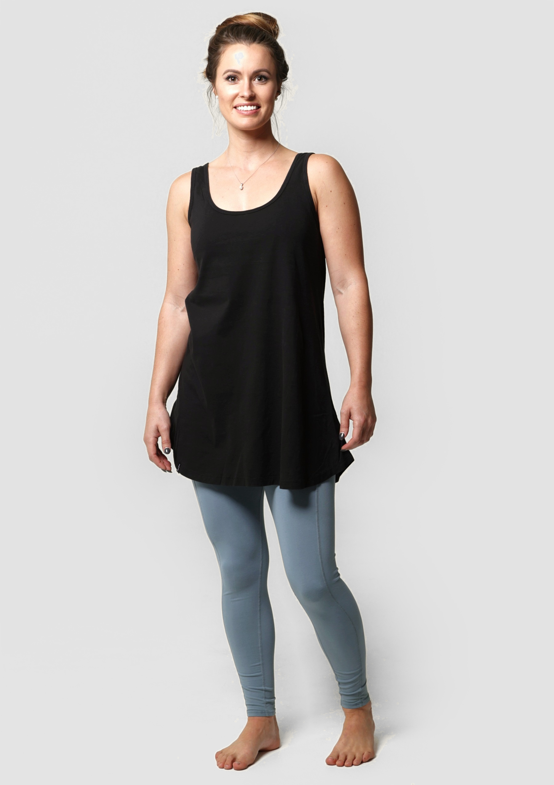 Texas-Grown Organic Cotton Tank Dress - Black