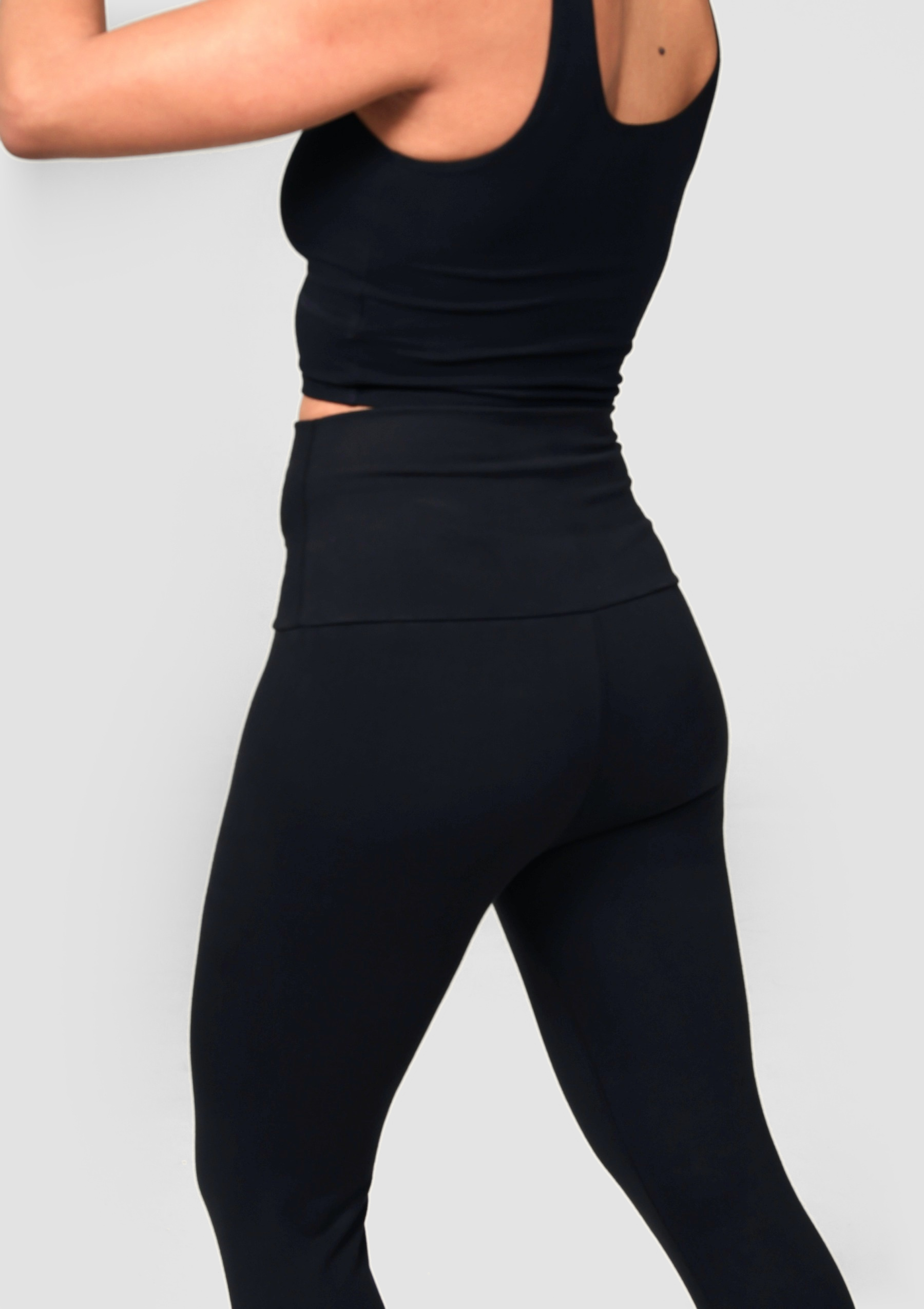 PureFlex Organic Cotton High Waist Leggings - Black