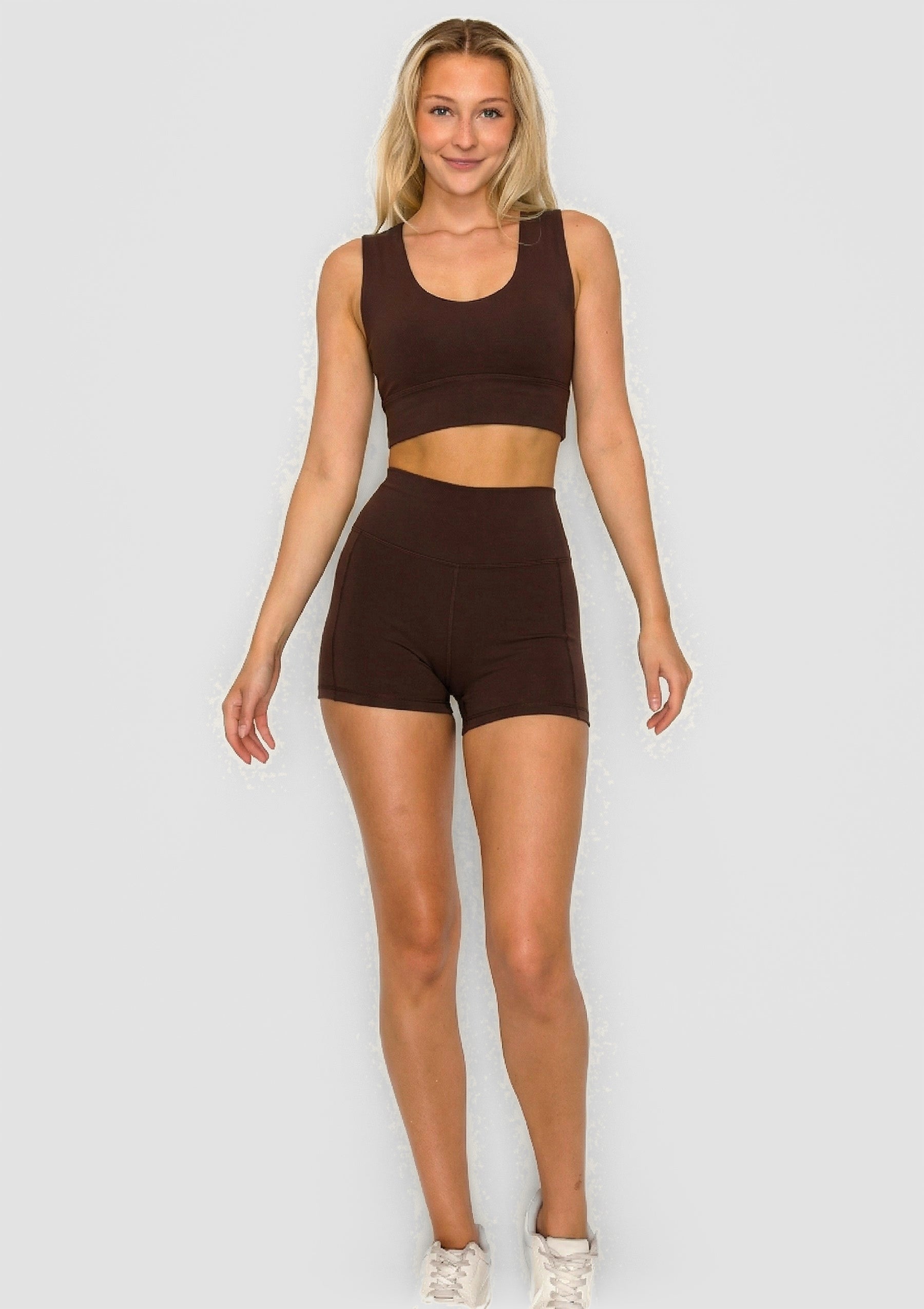 PureFlex Organic Cotton High Waist Shorts - Bracken