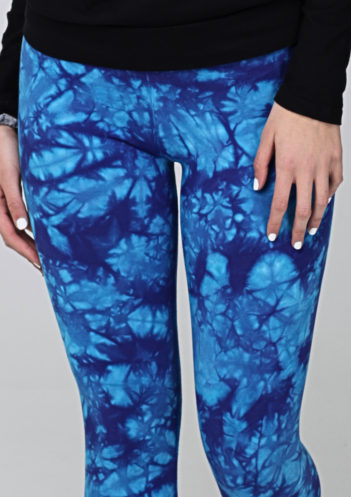 EcoFlex Organic Cotton Blue Tide Tie Dye Leggings