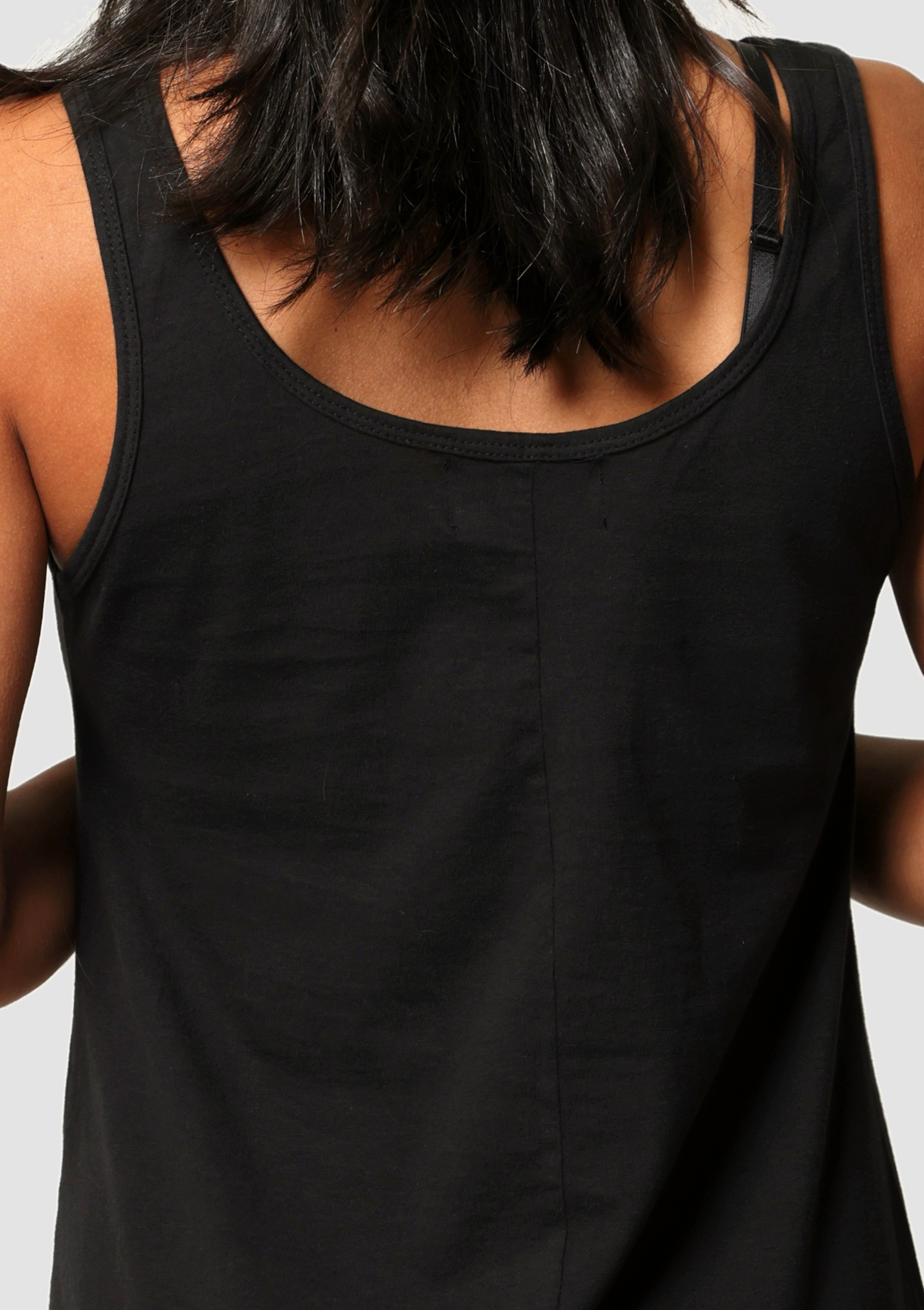 Texas-Grown Organic Cotton Tank Dress - Black
