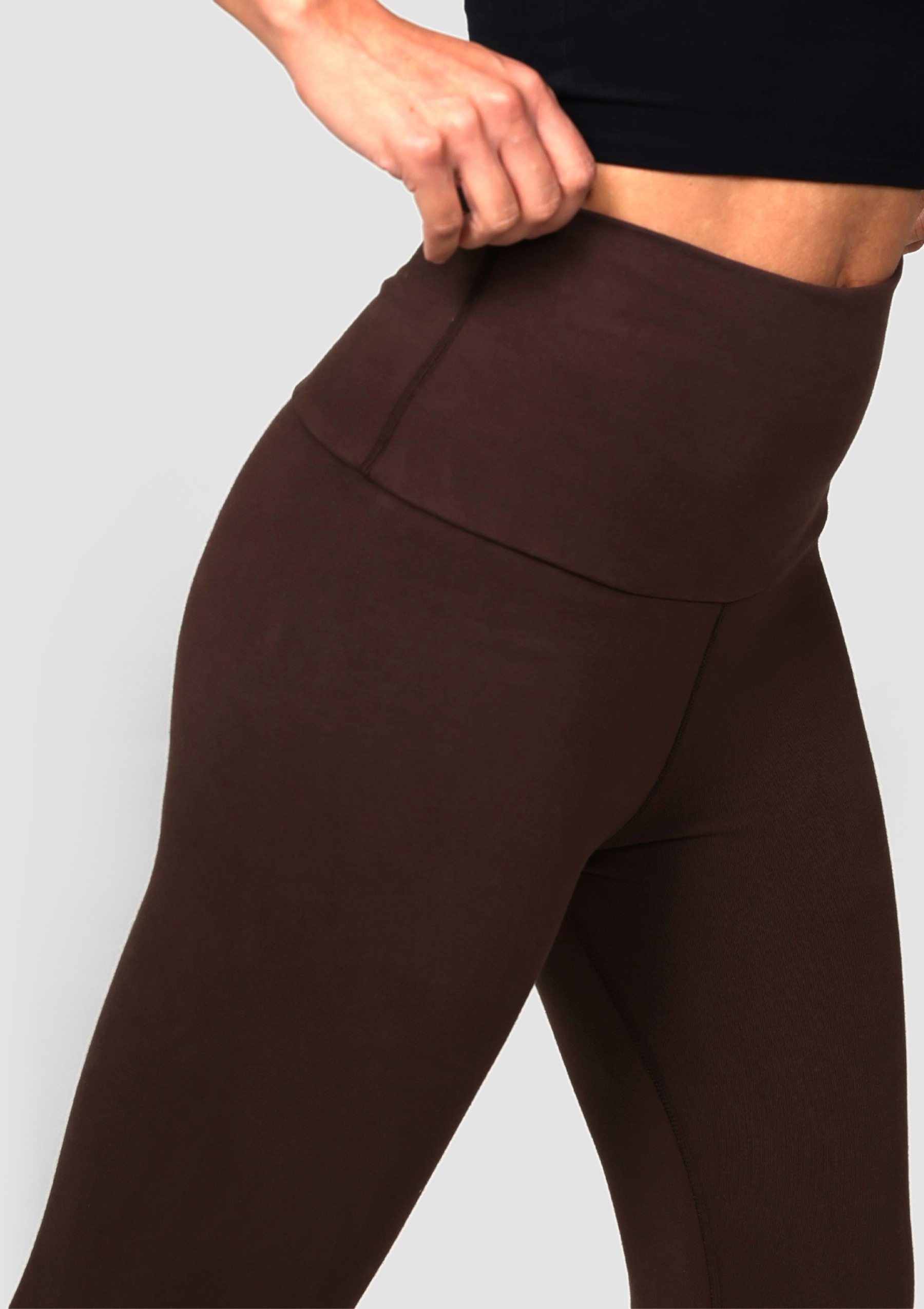 PureFlex Organic Cotton High Waist Pocket Leggings - Bracken - detail