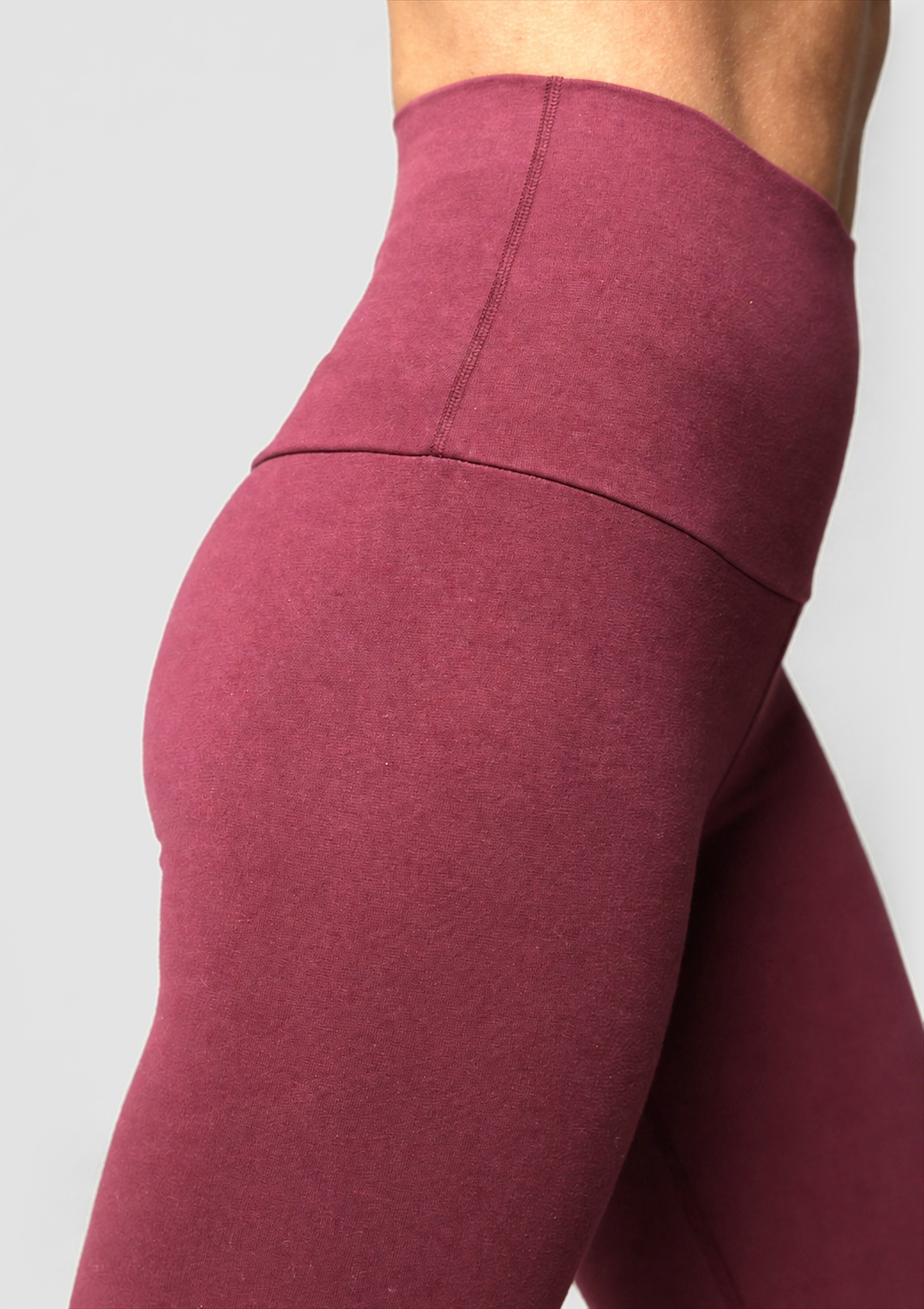PureFlex Organic Cotton High Waist Leggings - Burgundy
