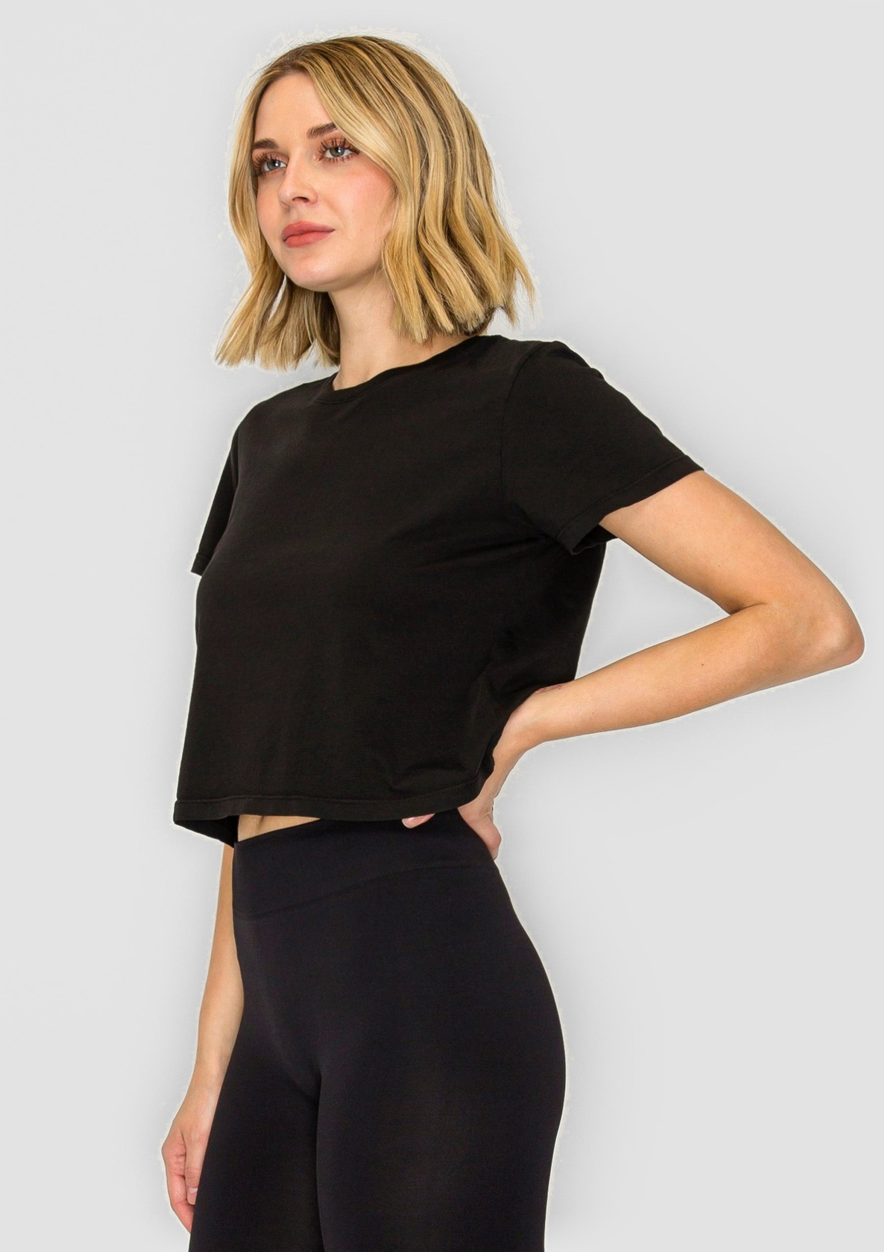 Pure 100% Organic Cotton All-Day Crop Tee