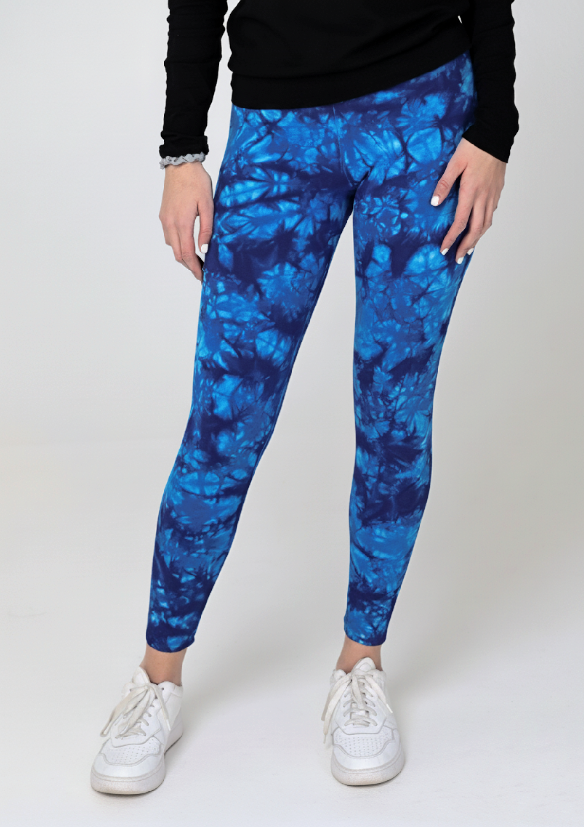 EcoFlex Organic Cotton Blue Tide Tie Dye Leggings
