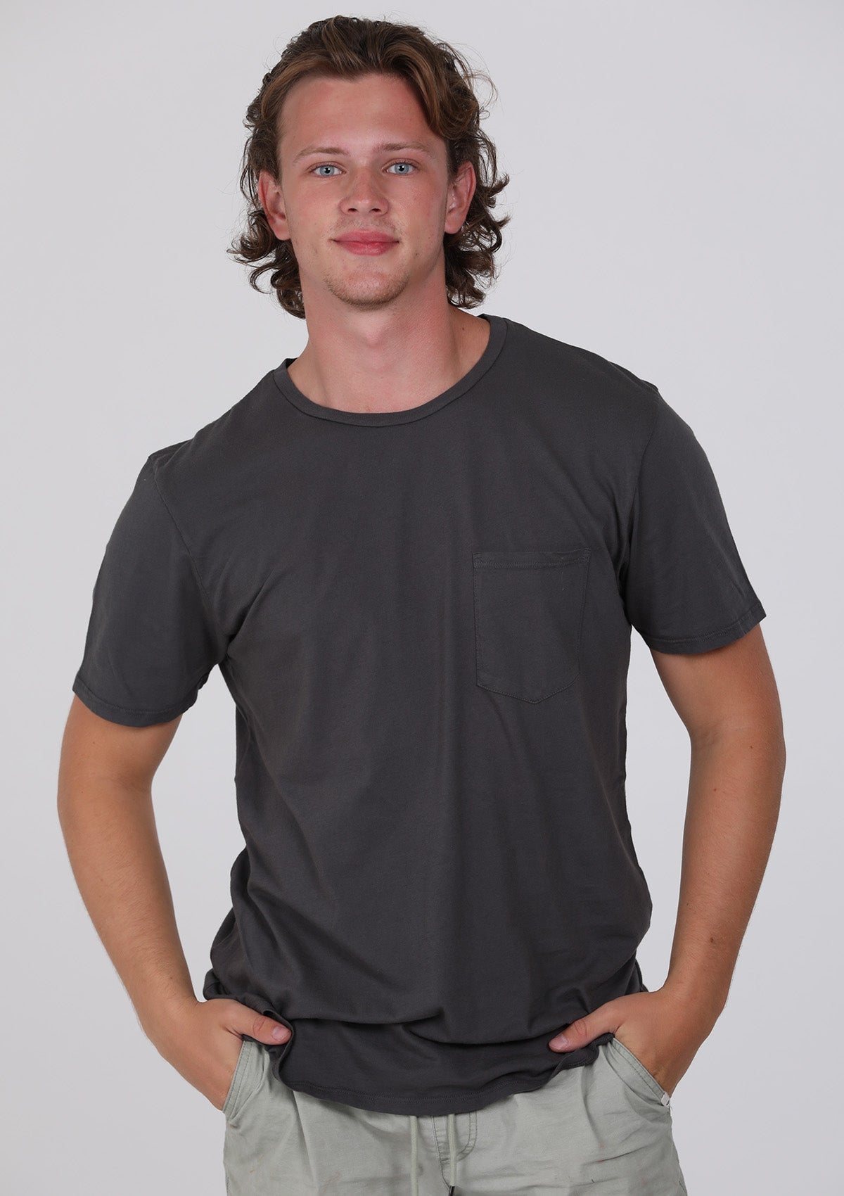 * Men's Tropical Weight Organic Cotton Pocket Crew - PURAKAI
