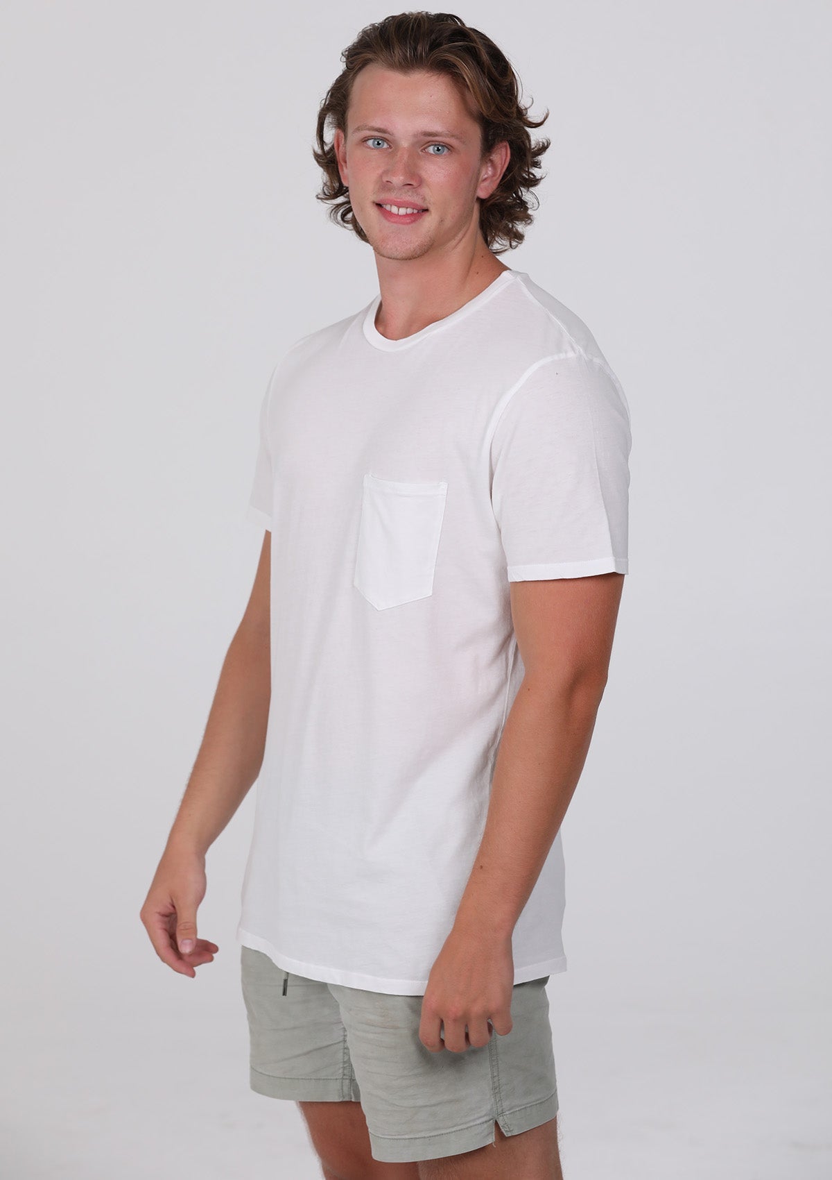 * Men's Tropical Weight Organic Cotton Pocket Crew - PURAKAI
