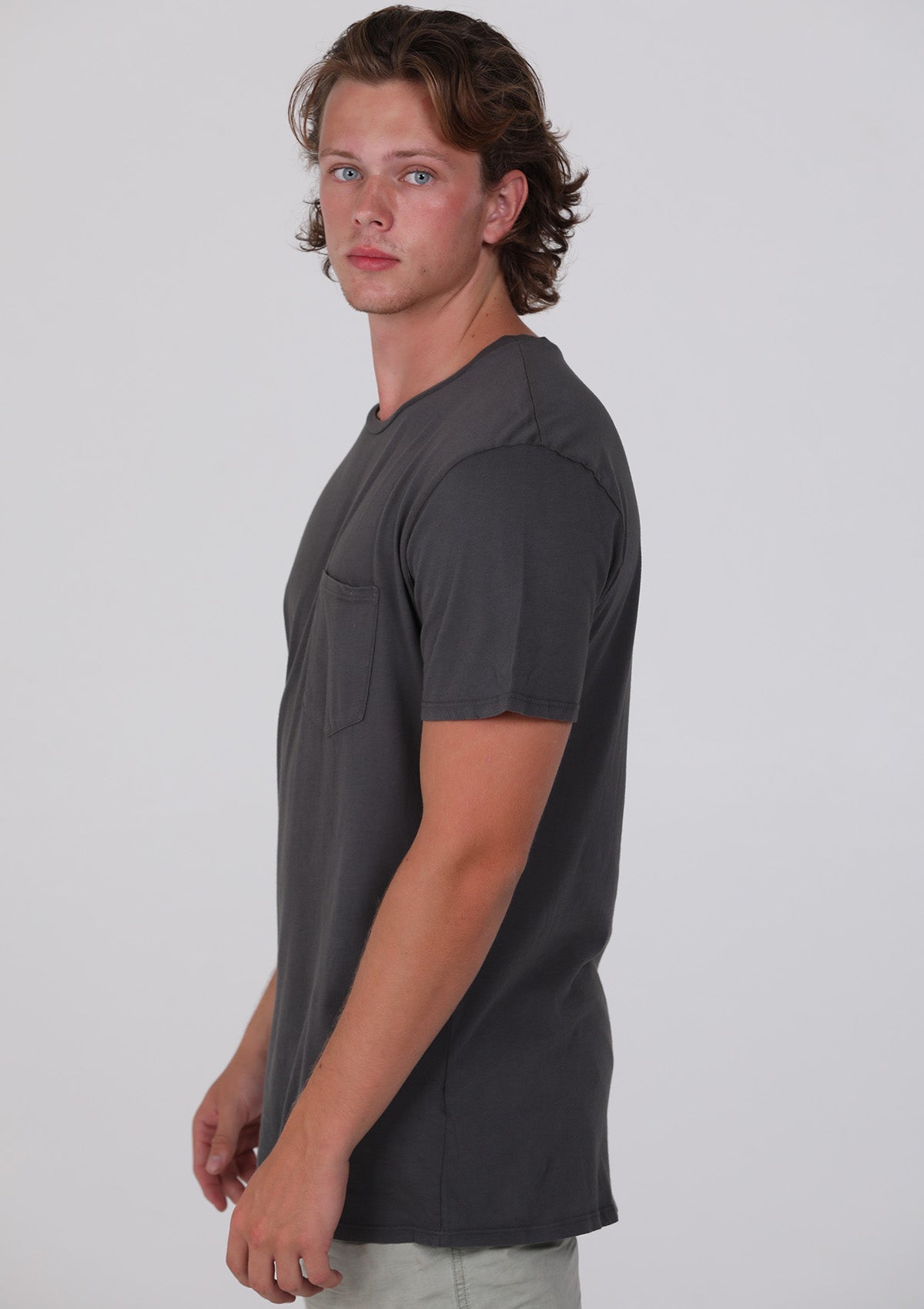* Men's Tropical Weight Organic Cotton Pocket Crew - PURAKAI
