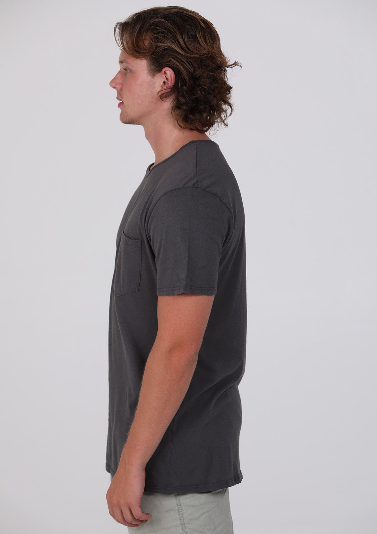 * Men's Tropical Weight Organic Cotton Pocket Crew - PURAKAI