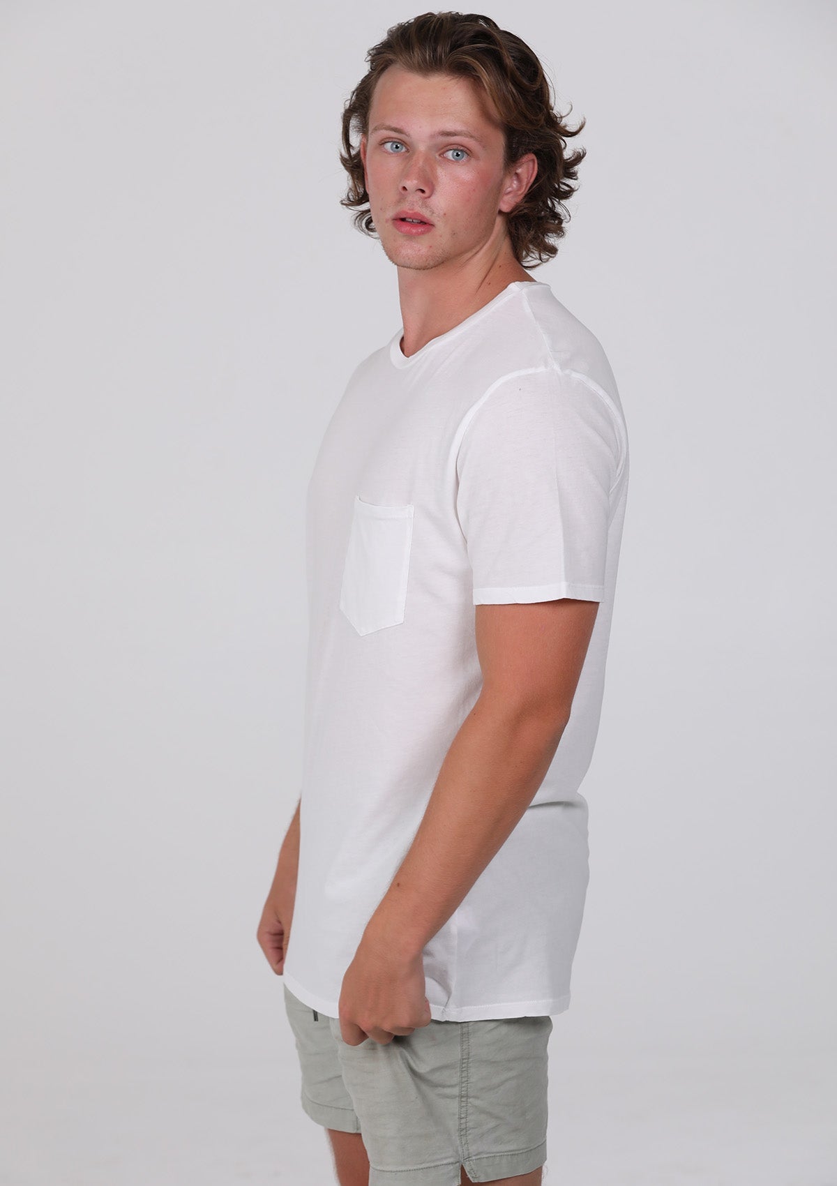 * Men's Tropical Weight Organic Cotton Pocket Crew - PURAKAI