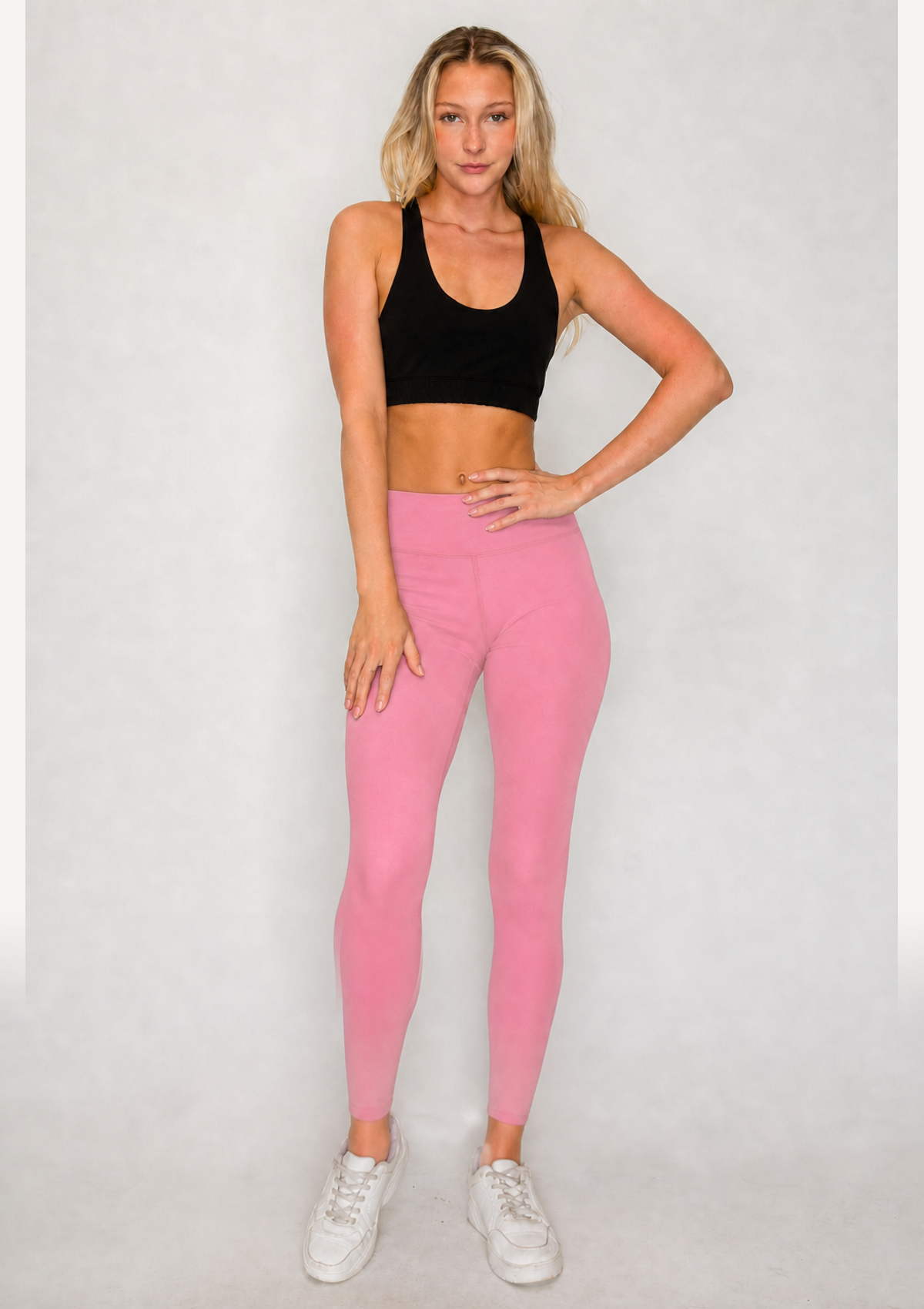 PureFlex Organic Cotton Sculpt Leggings in Reef Rose, front view