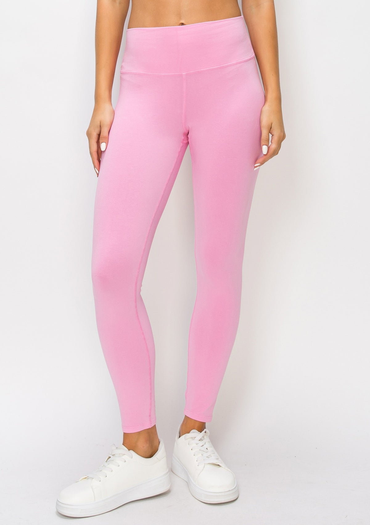 PureFlex Organic Cotton Sculpt Leggings in Reef Rose, front view