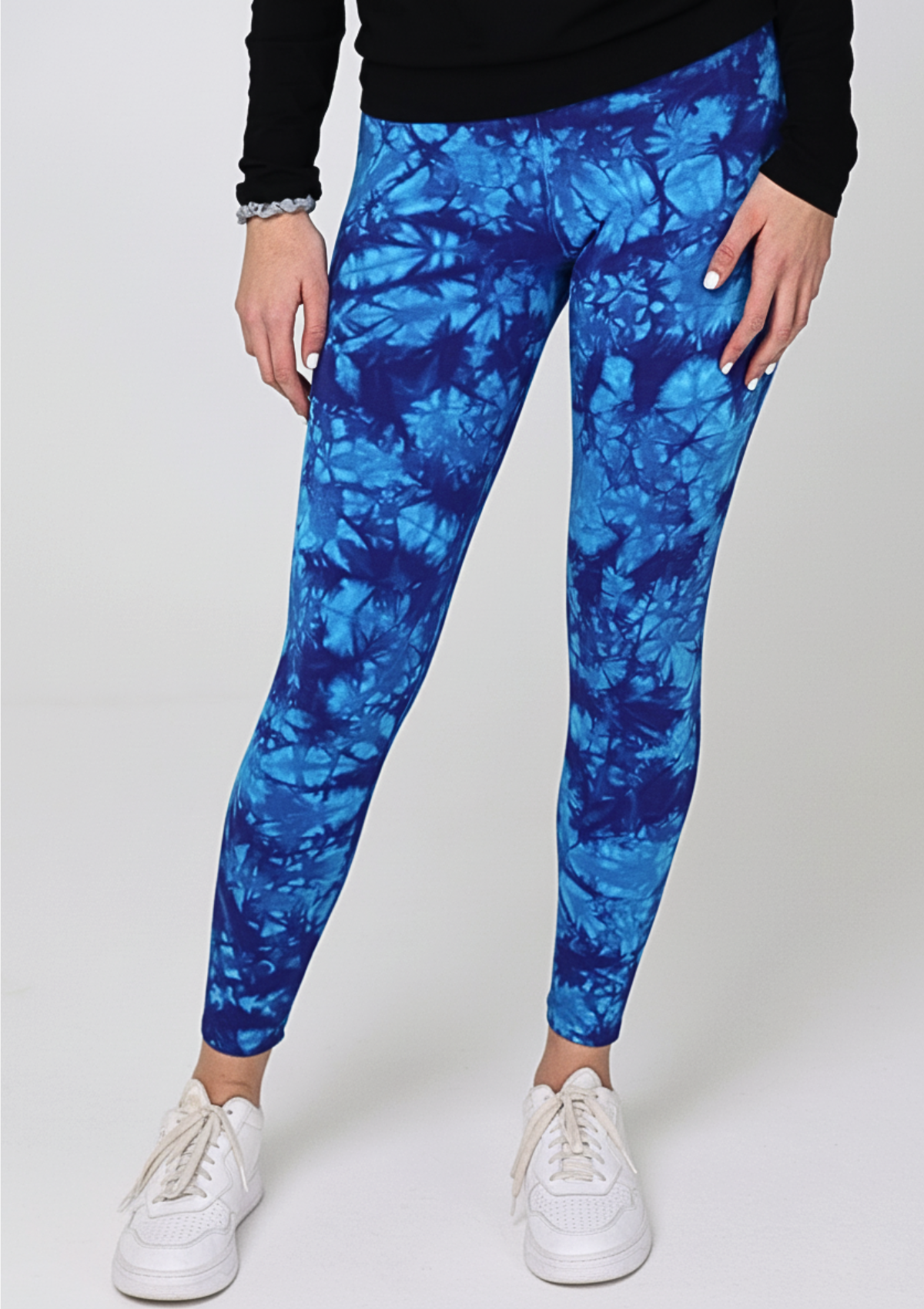 EcoFlex Organic Cotton Blue Tide Tie Dye Leggings