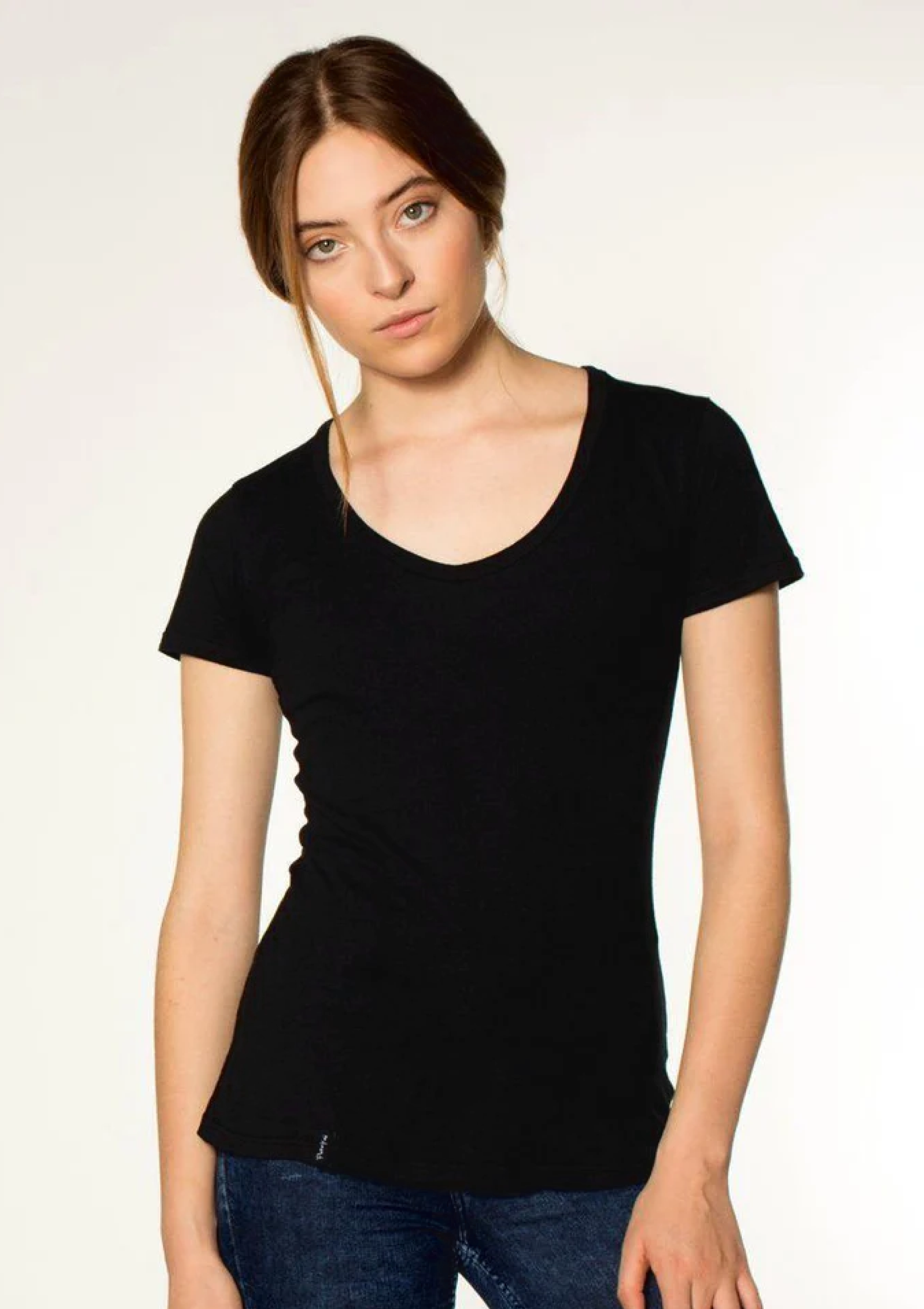 Organic Cotton Swoop Neck Tee