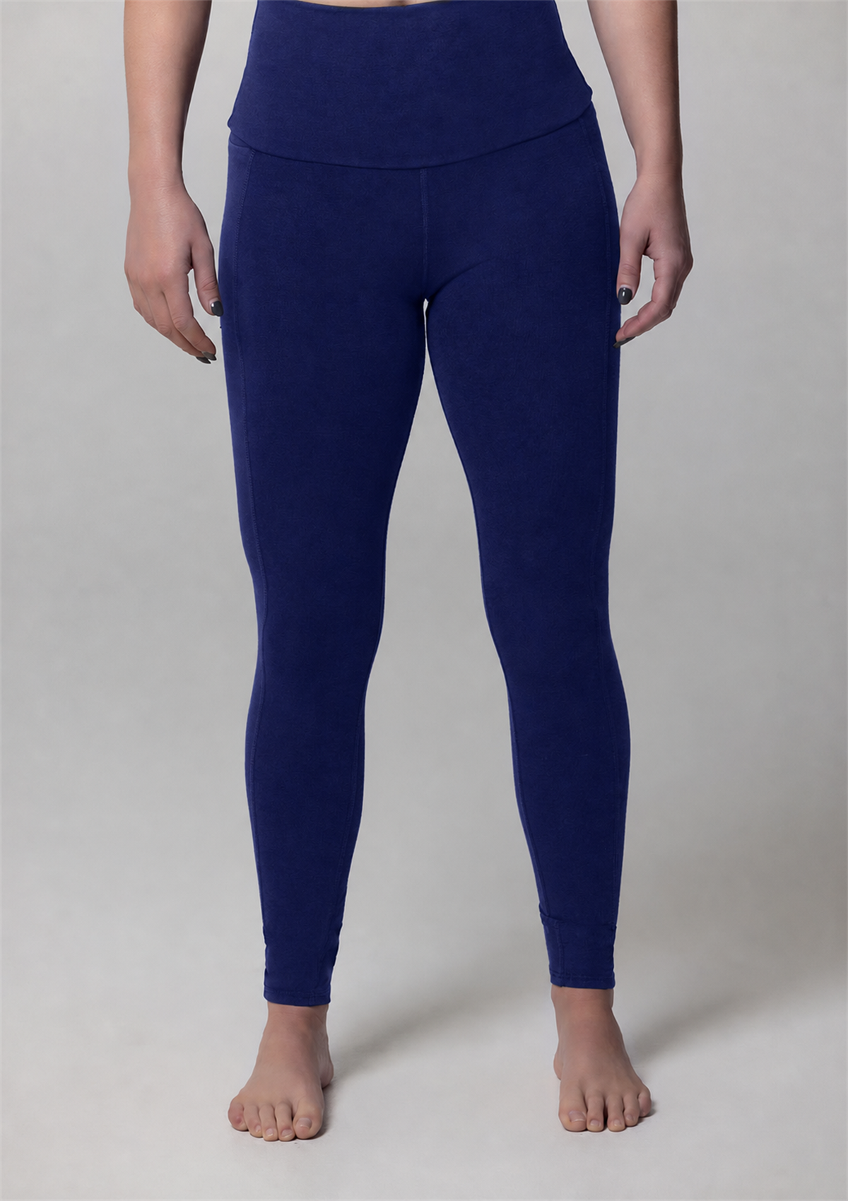 PureFlex Organic Cotton High Waist Leggings - Navy - front view