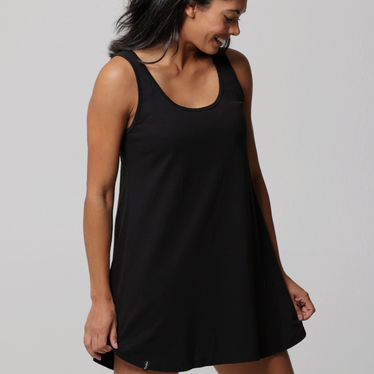 black dress what color stockings Texas Grown Organic Cotton Tank Dress