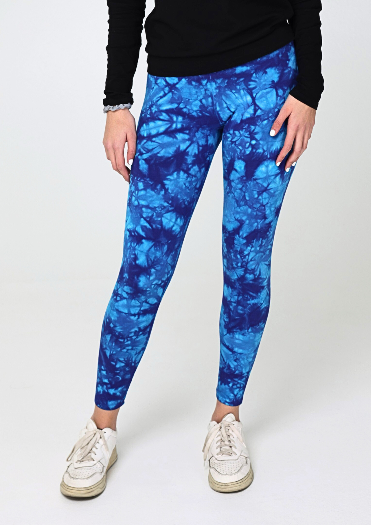 EcoFlex Organic Cotton Blue Tide Tie Dye Leggings