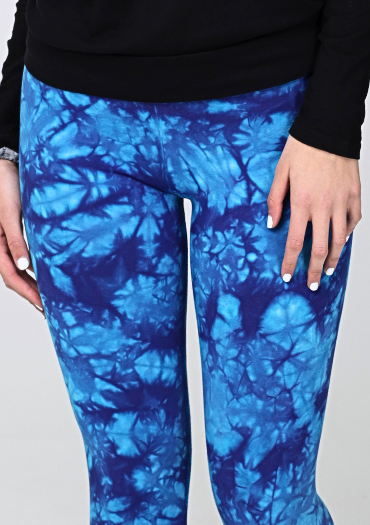 EcoFlex Organic Cotton Blue Tide Tie Dye Leggings