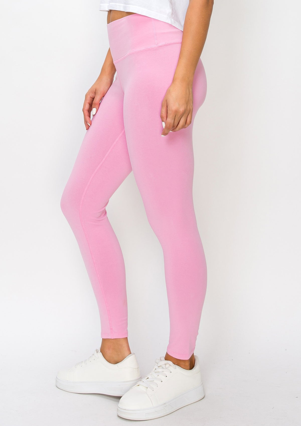PureFlex Organic Cotton Sculpt Leggings in Reef Rose, side view