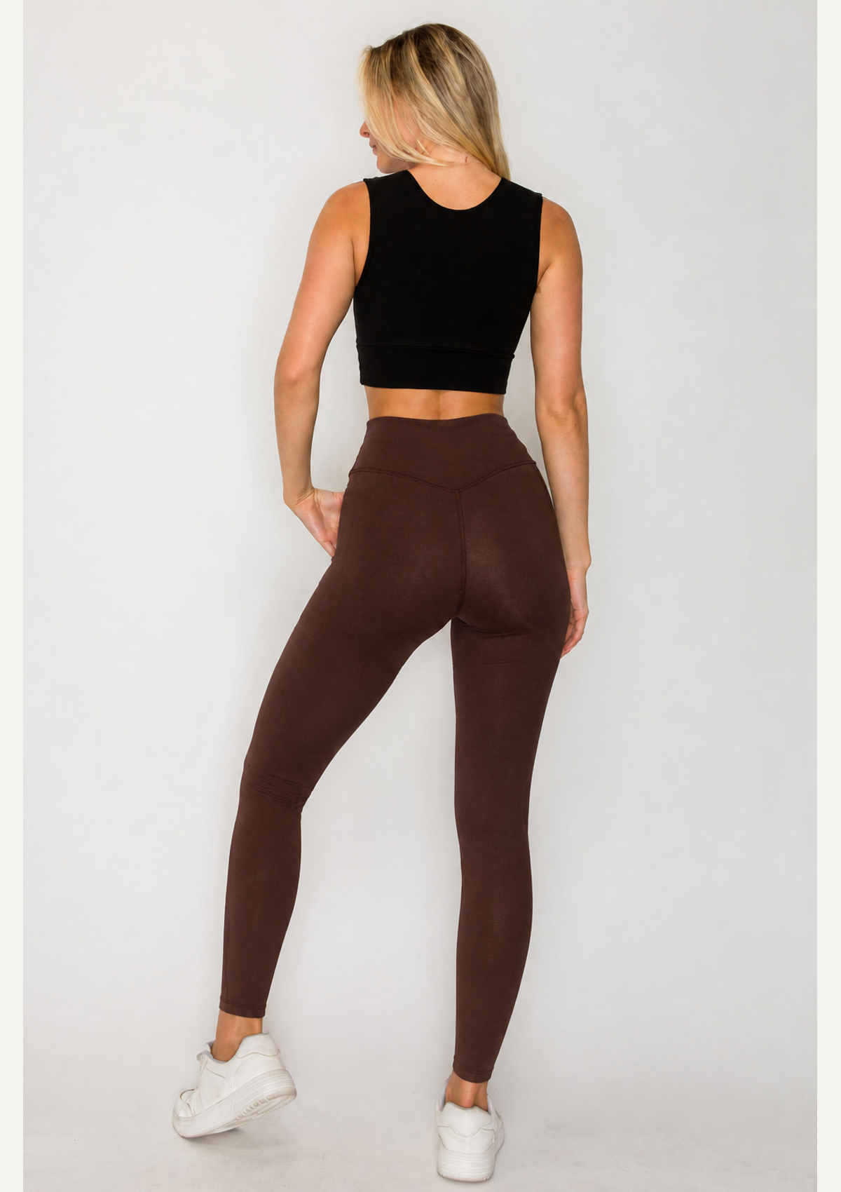 PureFlex Sculpt Organic Cotton Leggings in Bracken, back view